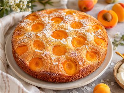 Yogurt Cake with Coconut and Apricots
