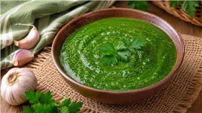 Spinach Soup with Garlic
